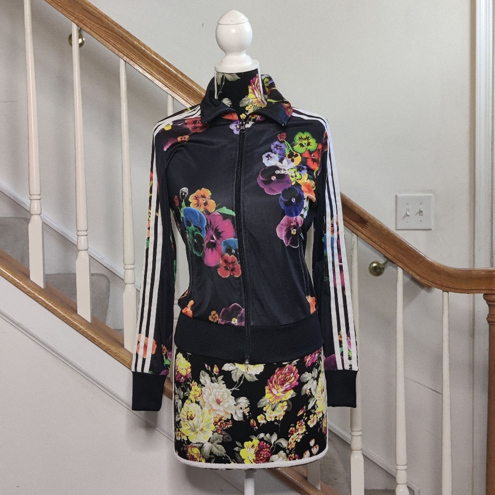 adidas Originals Floral Navy Track Jacket